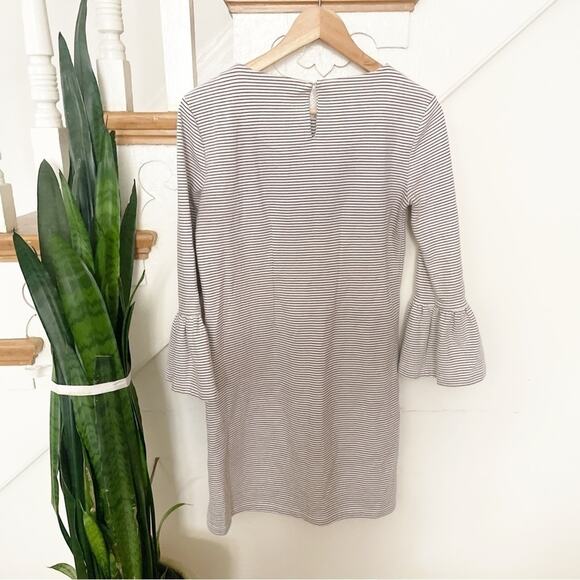 J.Crew Factory Black White Striped Ruffle Sleeve Dress Size XS - Picture 6 of 9